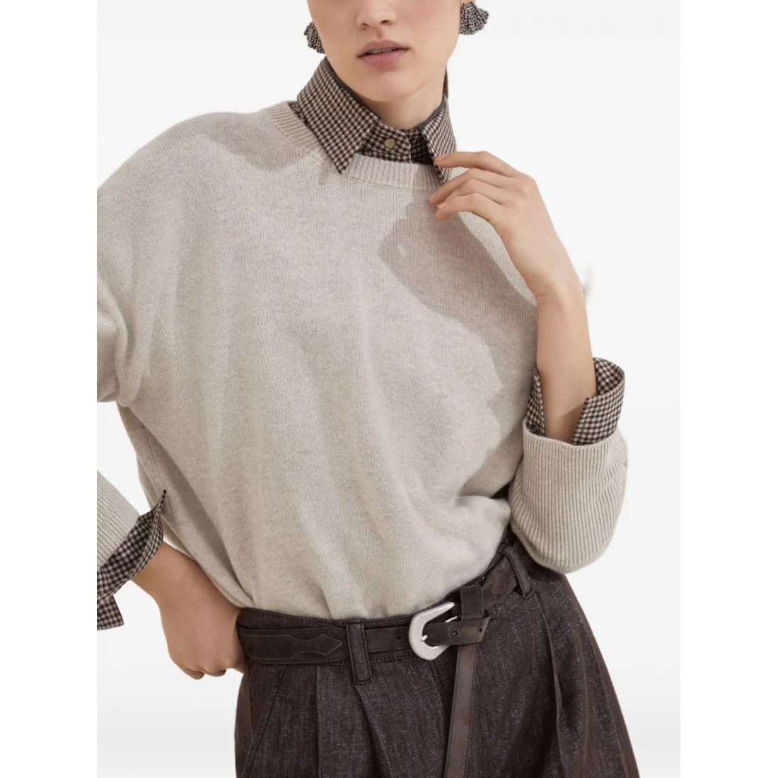 'Monili-Chain' Kaschmirpullover für Damen