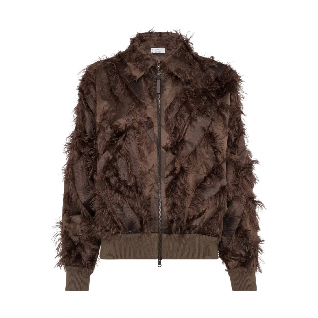 'Feather-Trimmed' Bomberjacke für Damen