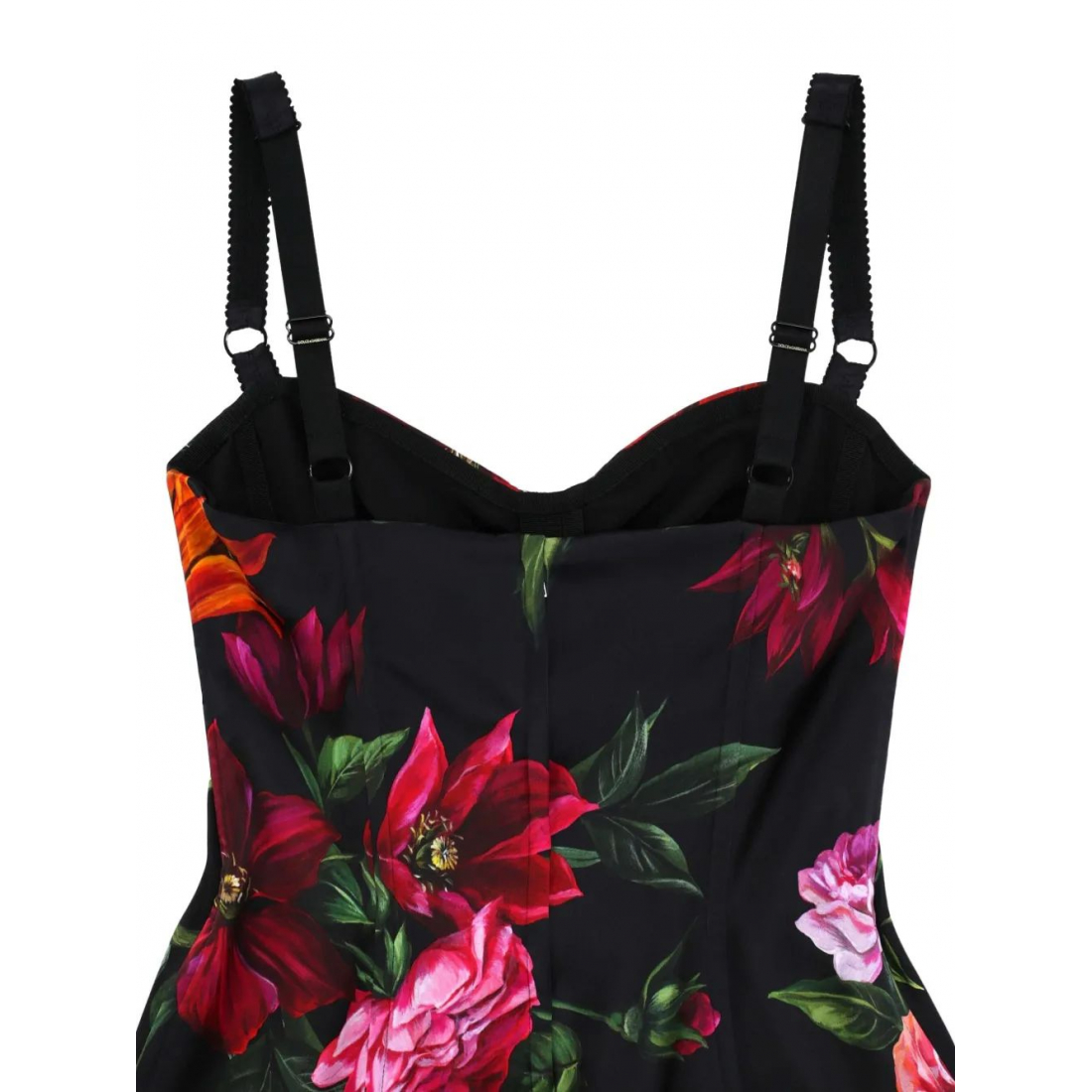 Robe Midi 'Floral-Print Corset' pour Femmes