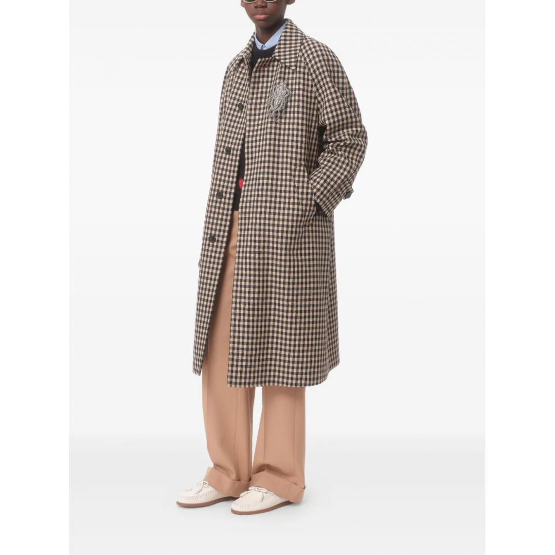 Men's 'Checked Long' Coat