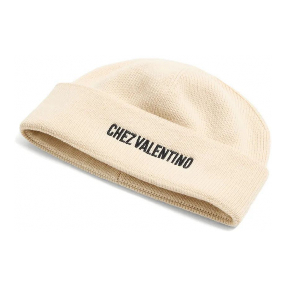 'Embroidered Ribbed' Mütze für Herren