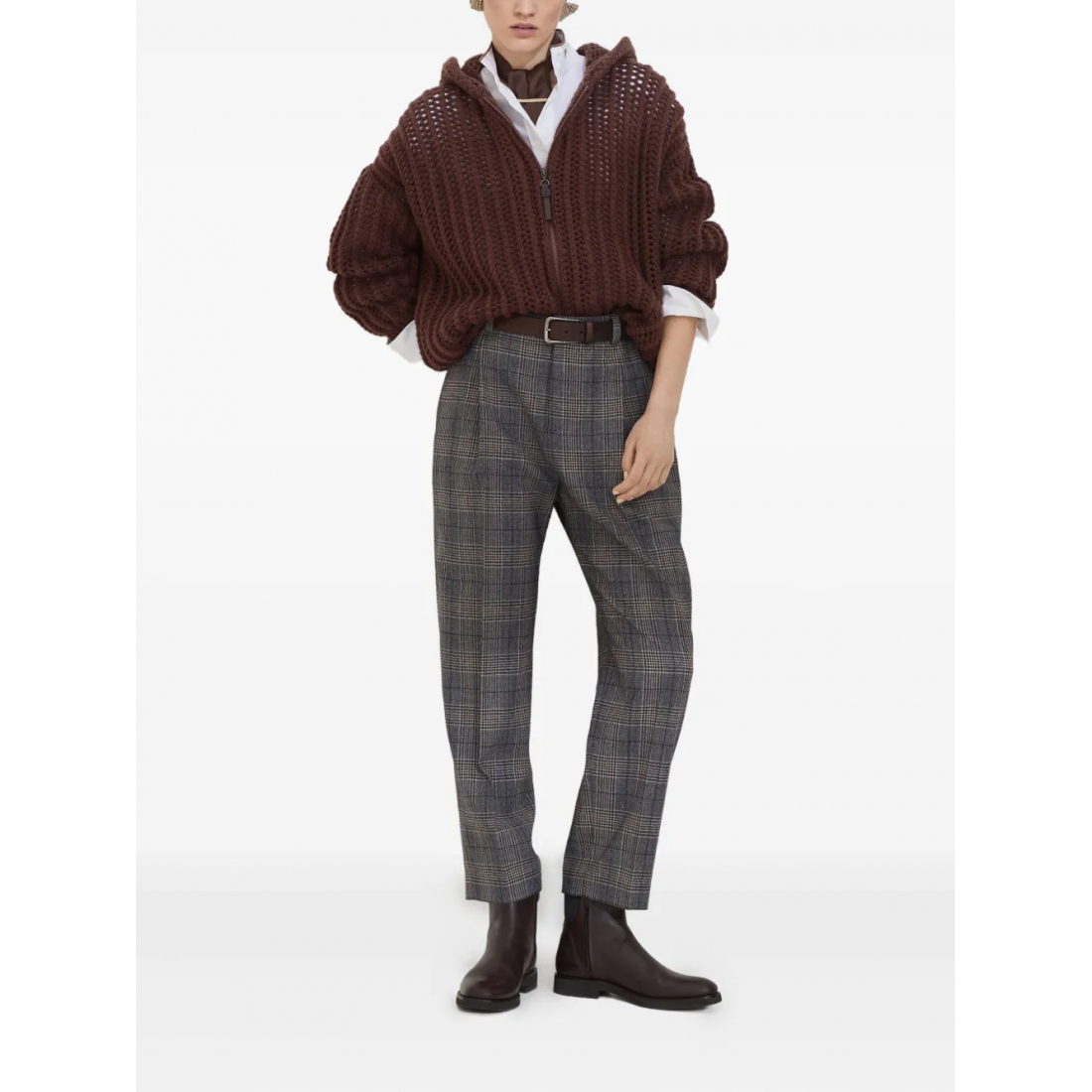 'Shiny Collar Detail' Hemd für Damen