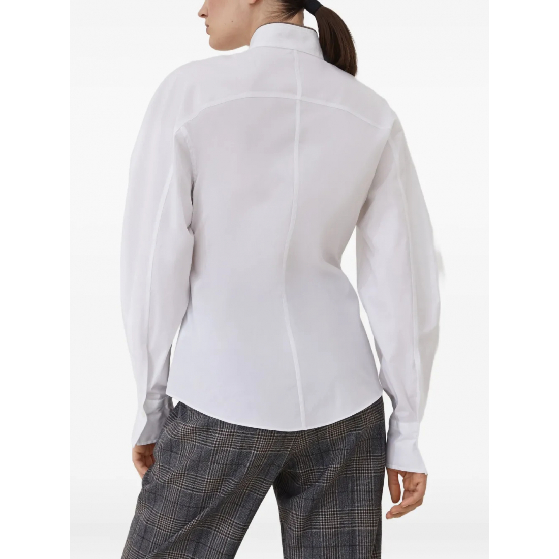 'Shiny Collar Detail' Hemd für Damen