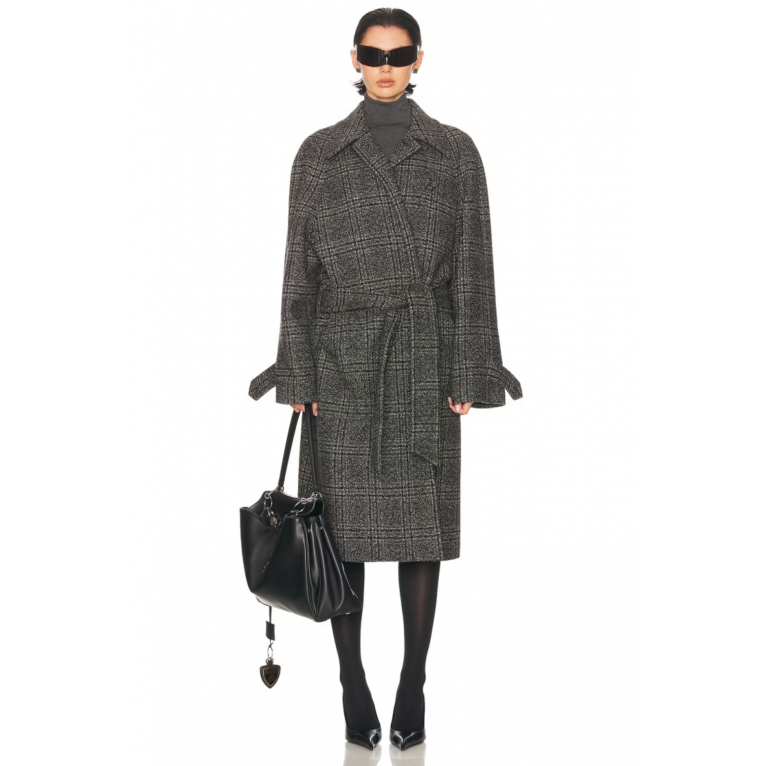 Manteau 'Belted Check' pour Femmes