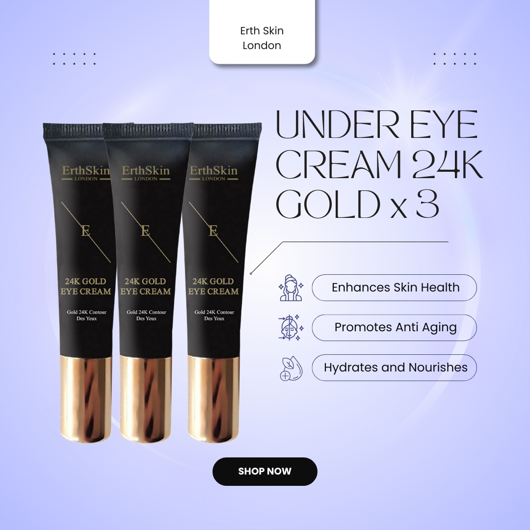 '24K Gold' Creme für unter die Augen - 15 ml, 3 Stücke