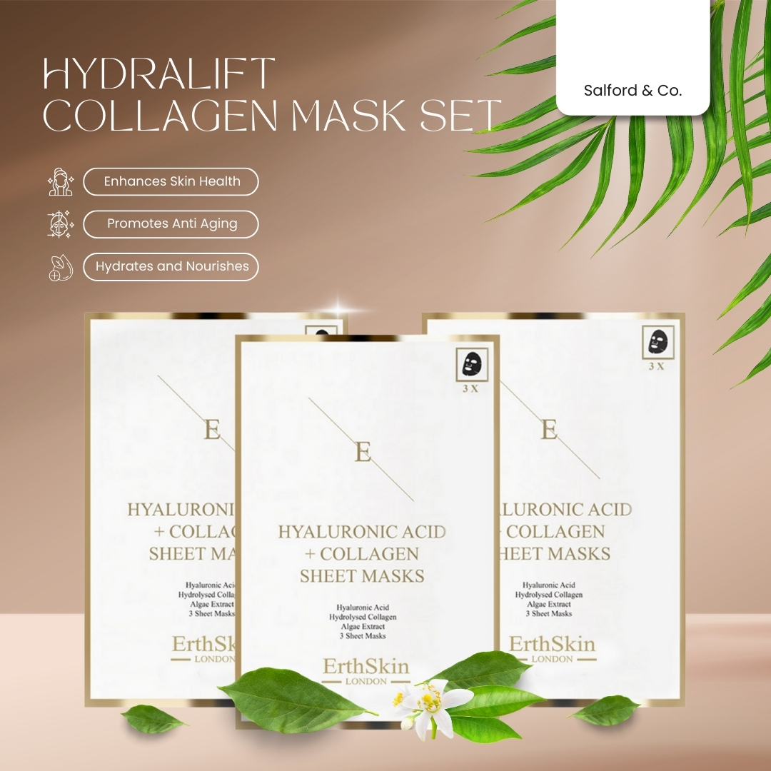 'Hyaluronic Acid & Collagen' Maskenblatt-Set - 3 Stücke