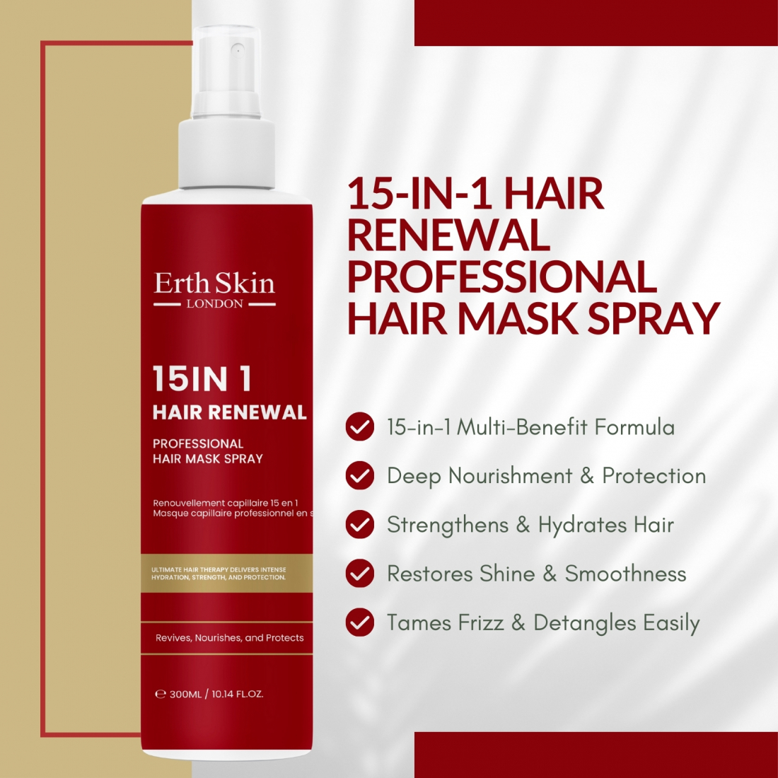 '15-in-1 Hair Renewal Professional' Hair Treatment Spray - 300 ml
