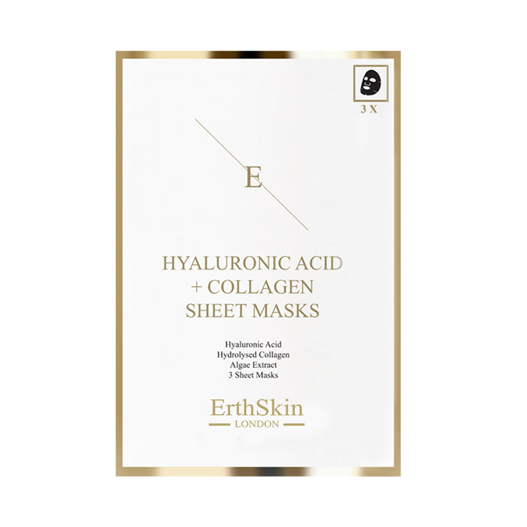'Hyaluronic Acid & Collagen' Maskenblatt-Set - 3 Stücke