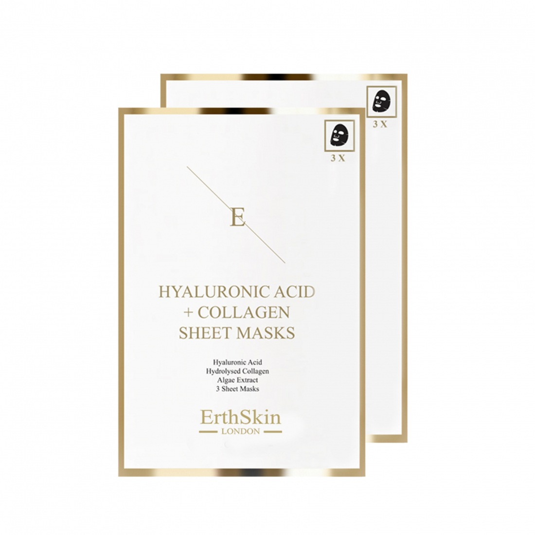 'Hyaluronic Acid & Collagen' Maskenblatt-Set - 2 Stücke
