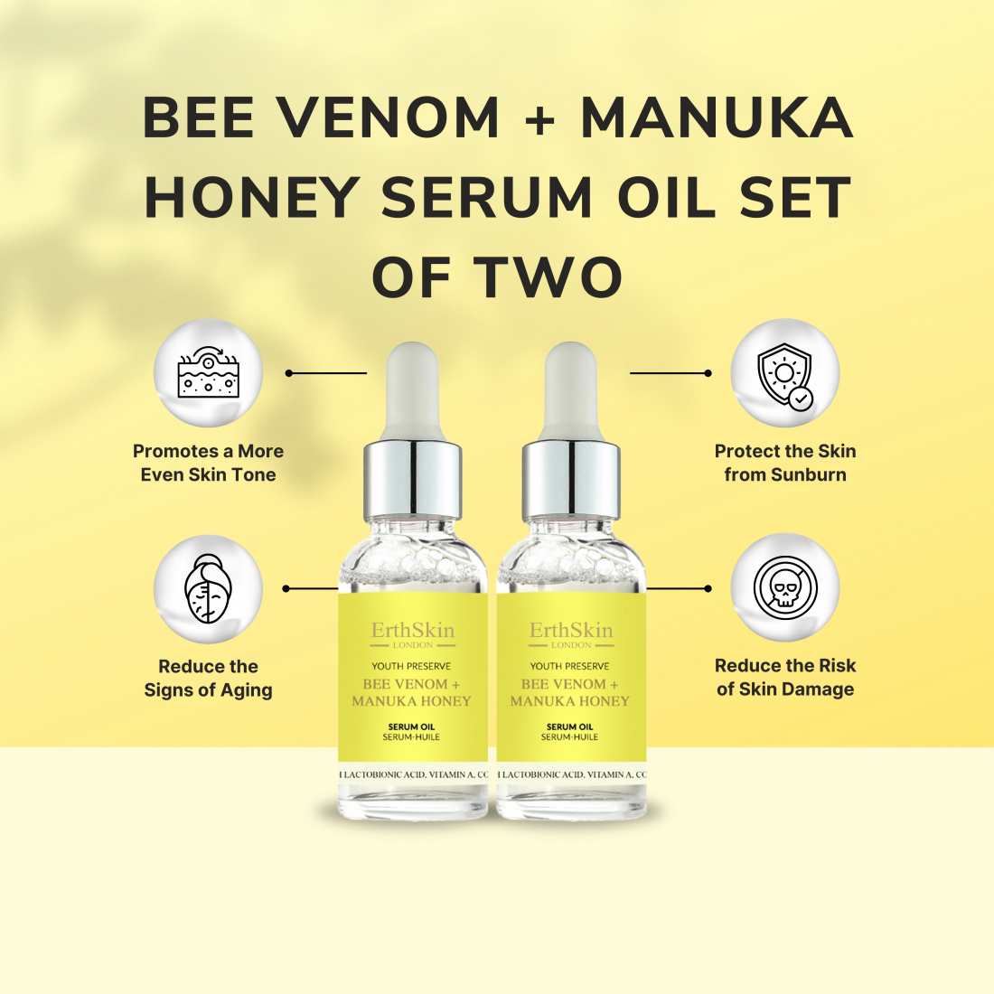 'Bee Venom + Manuka Honey' Öl-Serum - 30 ml, 2 Stücke