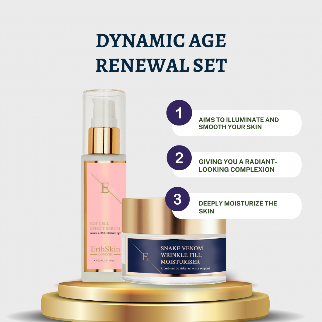 'Snake Venom + EGF Cell Effect' Anti-Aging-Pflegeset - 2 Stücke