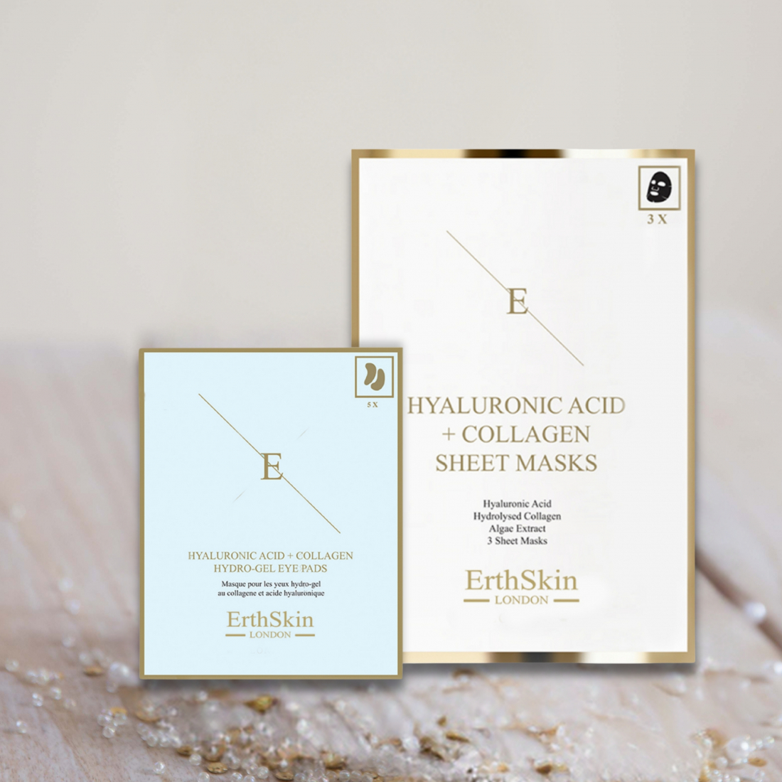 'Hyaluronic Acid + Collagen' Anti-Aging-Pflegeset - 2 Stücke