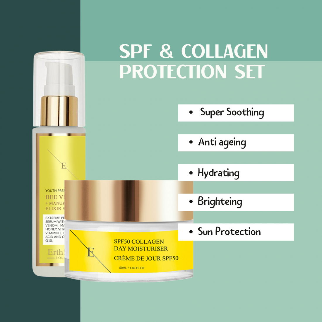 'Bee Venom + Manuka Honey + Collagen' Anti-Aging-Pflegeset - 2 Stücke