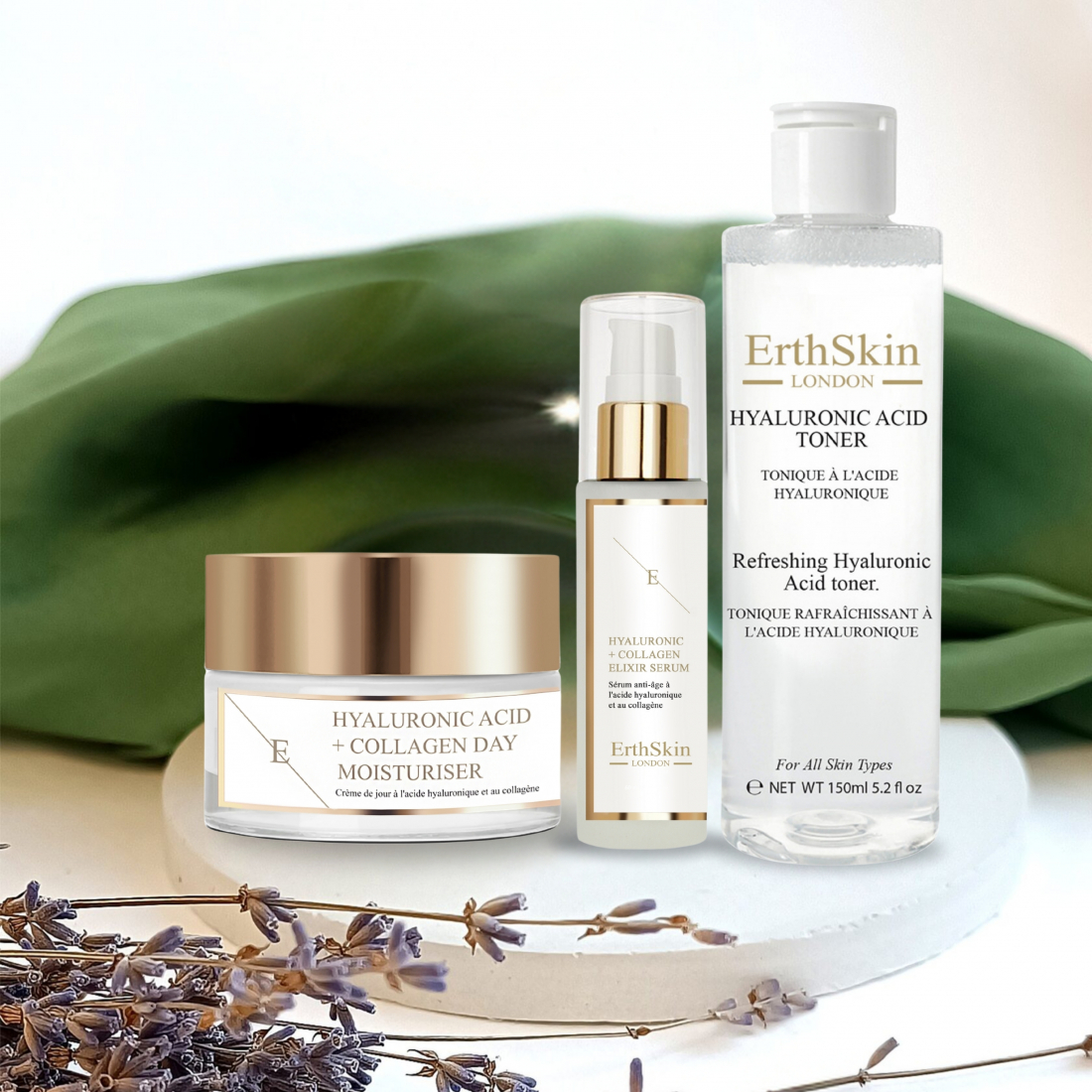 'Hyaluronic Acid + Hyaluronic Acid & Collagen' Anti-Aging-Pflegeset - 3 Stücke