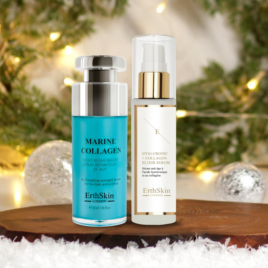 'Hyaluronic Acid & Collagen + Marine Collagen' Anti-Aging-Pflegeset - 2 Stücke