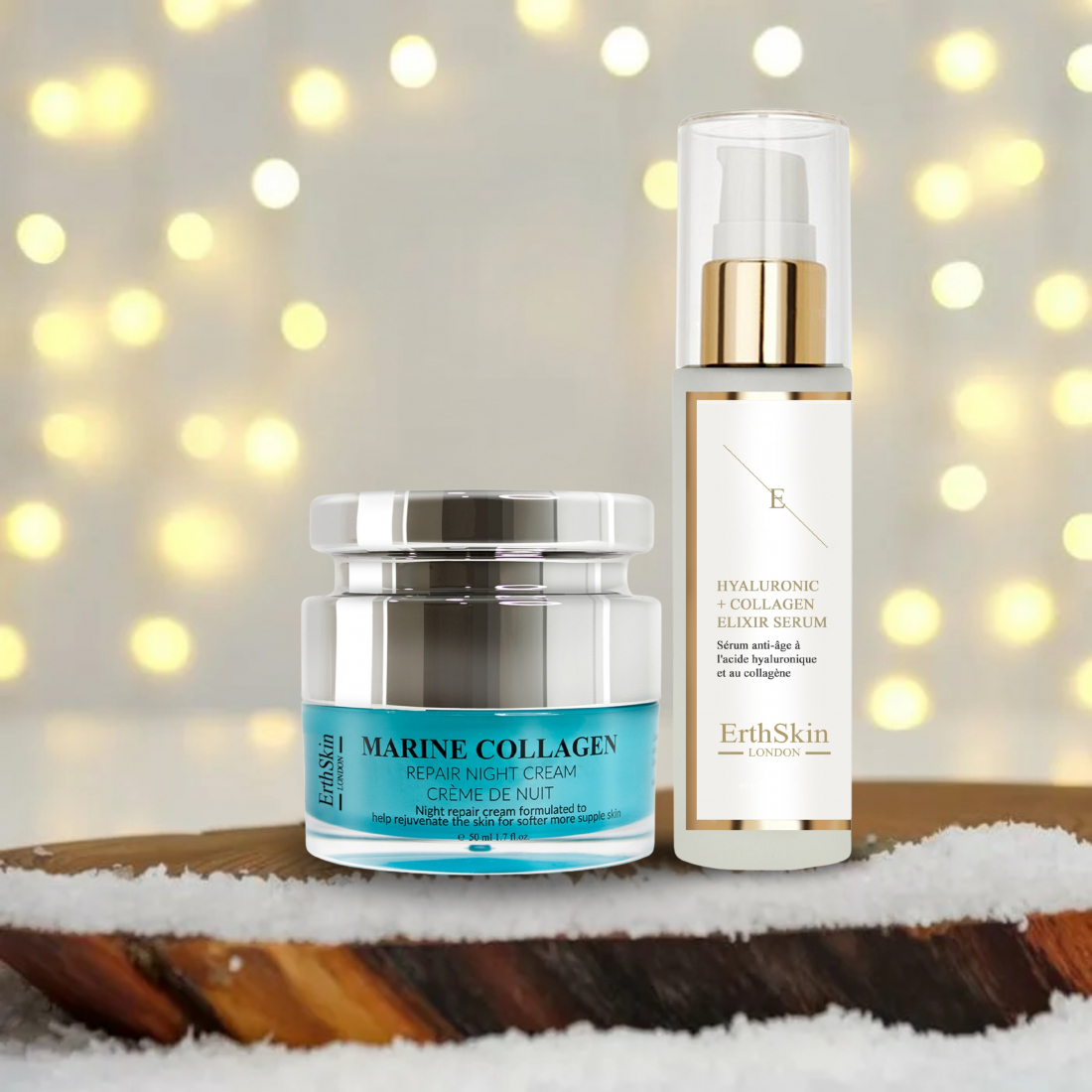 'Hyaluronic Acid & Collagen + Marine Collagen' Anti-Aging-Pflegeset - 2 Stücke