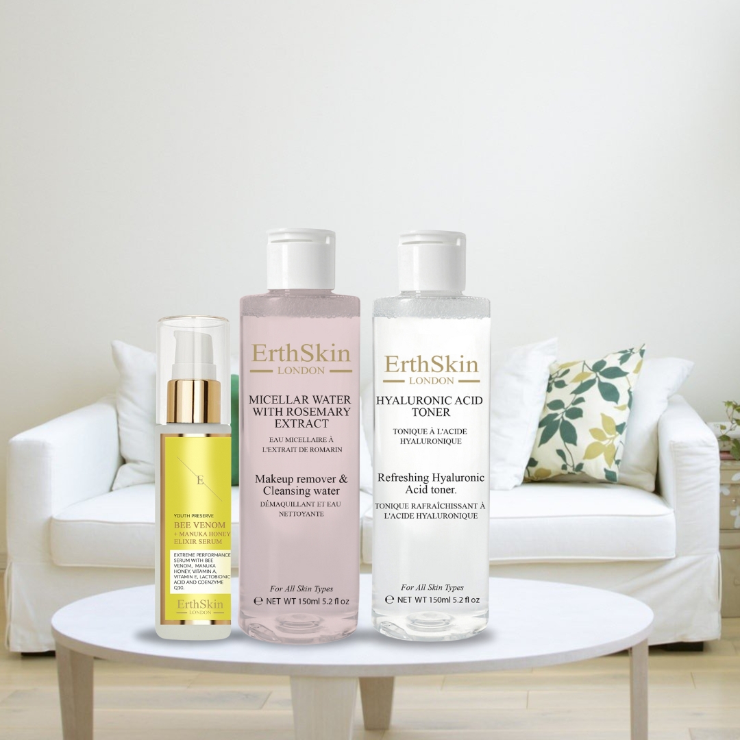 'Rosemary Extract + Hyaluronic + Bee Venom + Manuka Honey' Anti-Aging-Pflegeset - 3 Stücke