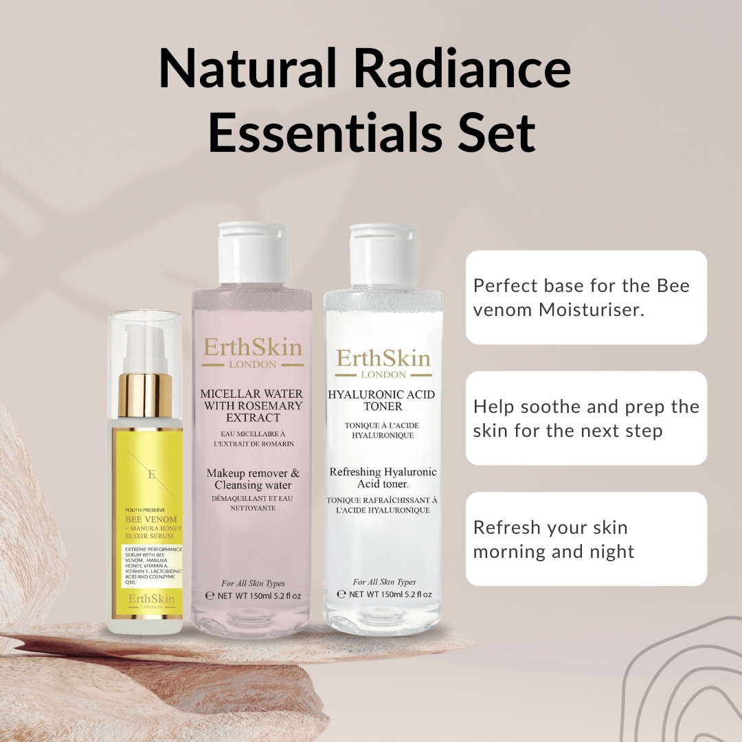 'Rosemary Extract + Hyaluronic + Bee Venom + Manuka Honey' Anti-Aging-Pflegeset - 3 Stücke