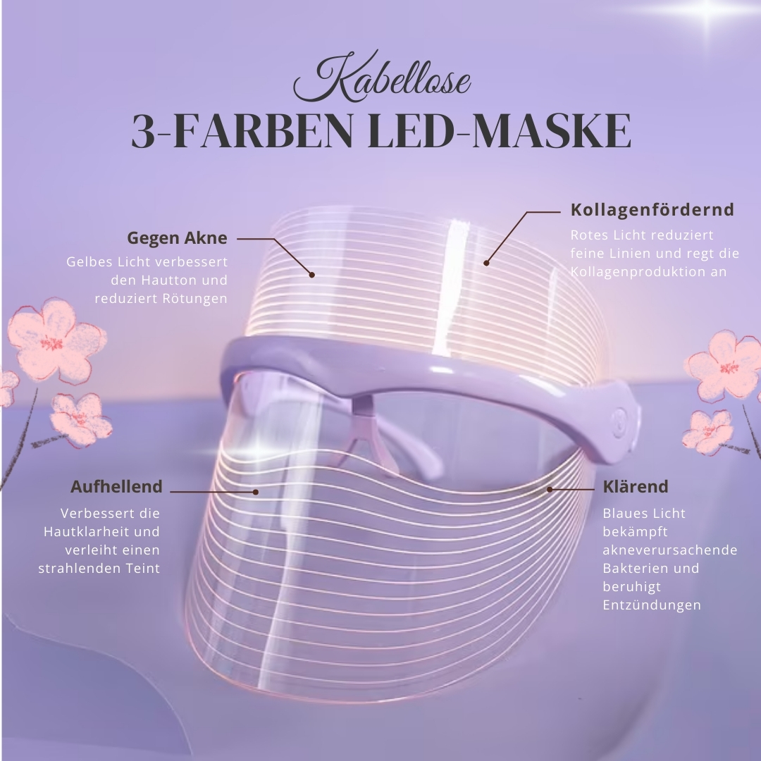 Masque LED pour visage 'Wireless 3 Color'
