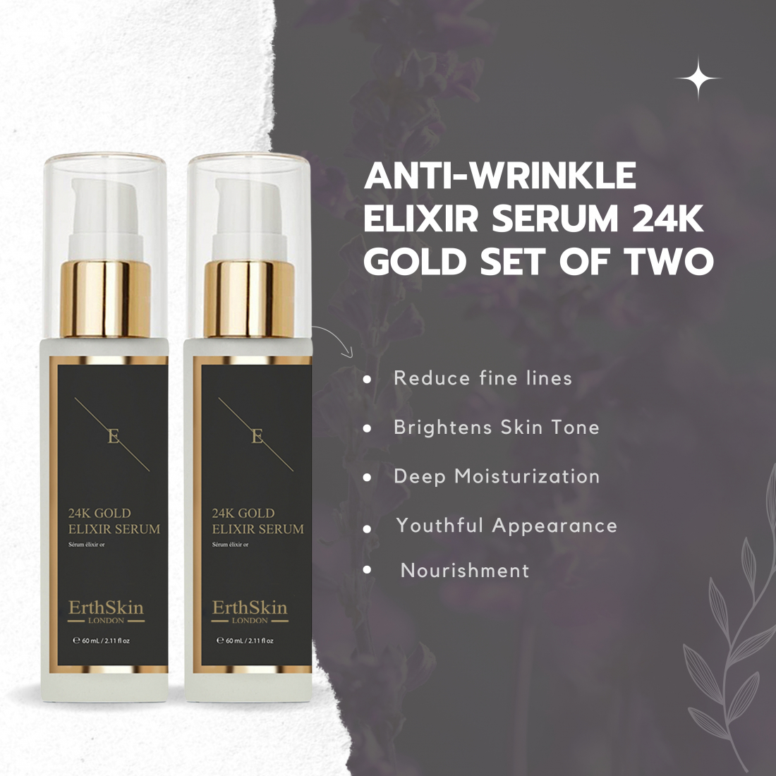 '24K Gold' Anti-Falten-Serum - 2 Stücke