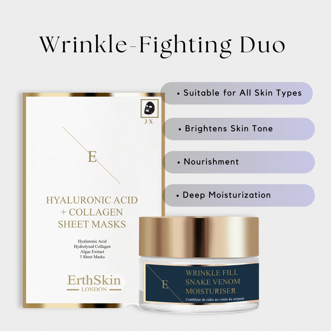 Coffret de soins du visage 'Snake Venom + Hyaluronic Acid & Collagen' - 2 Pièces