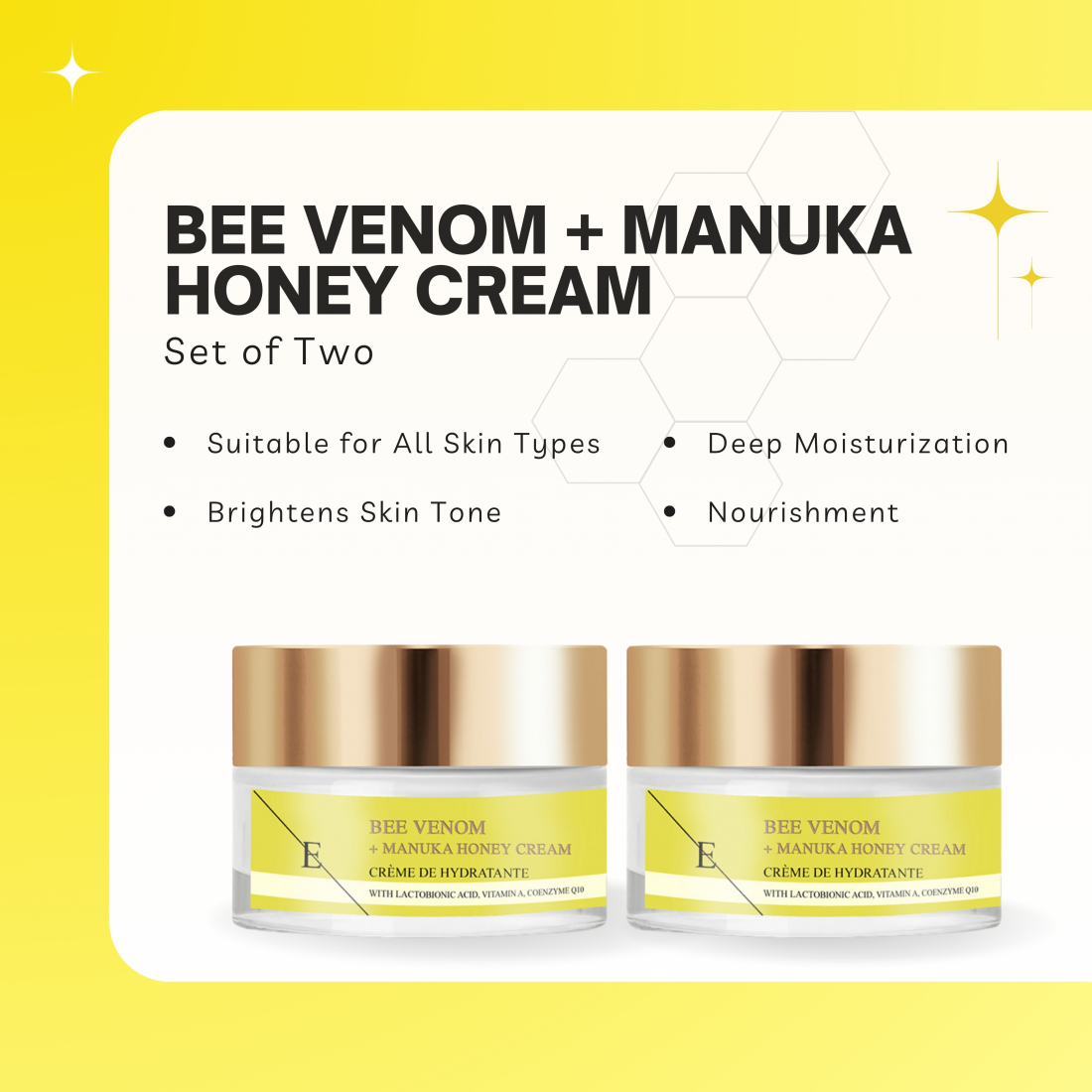 'Bee Venom + Manuka Honey' Creme Set - 2 Stücke