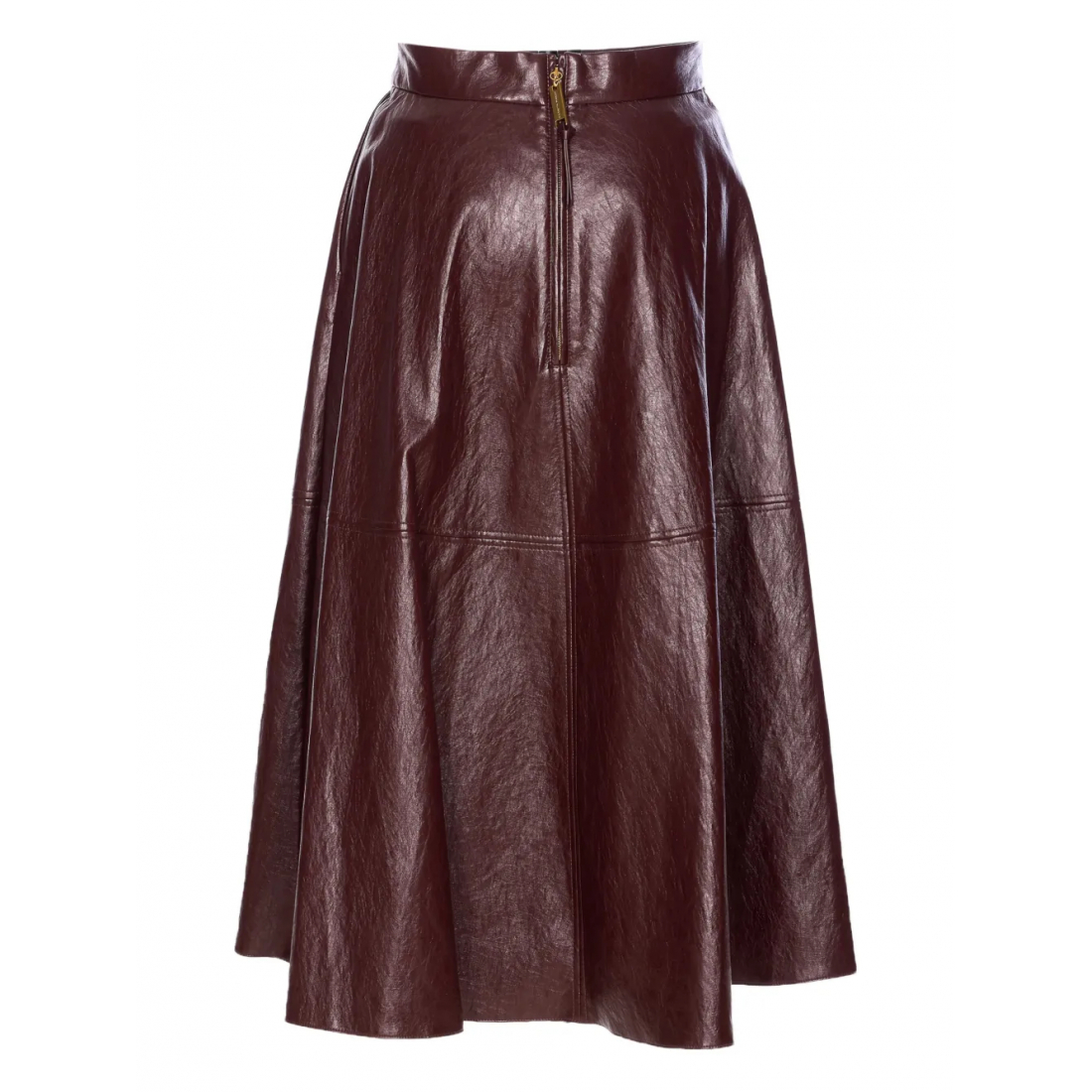 Jupe Midi 'Crackled Plaque-Logo' pour Femmes