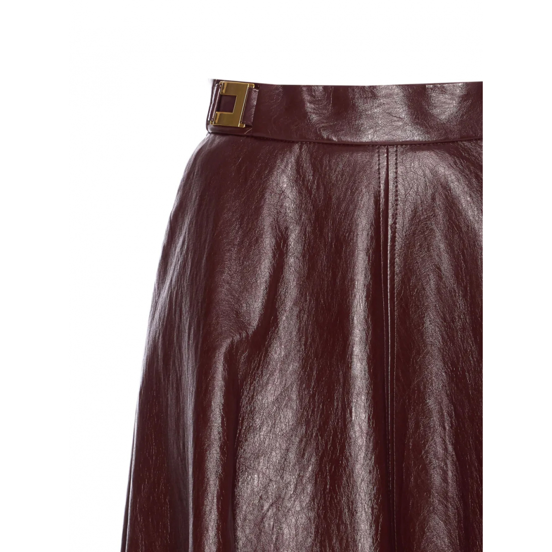 Jupe Midi 'Crackled Plaque-Logo' pour Femmes