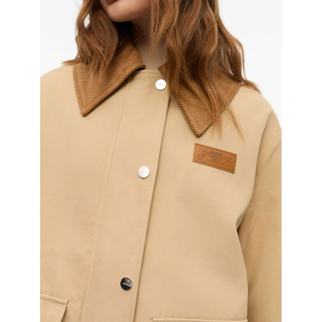 Veste de pluie 'Corduroy-Collar Utility' pour Femmes
