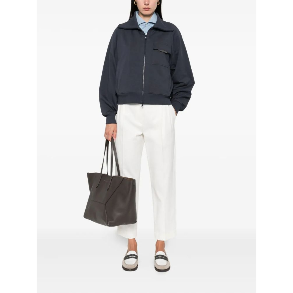 Veste 'Zip-Fastening Patch-Pocket' pour Femmes