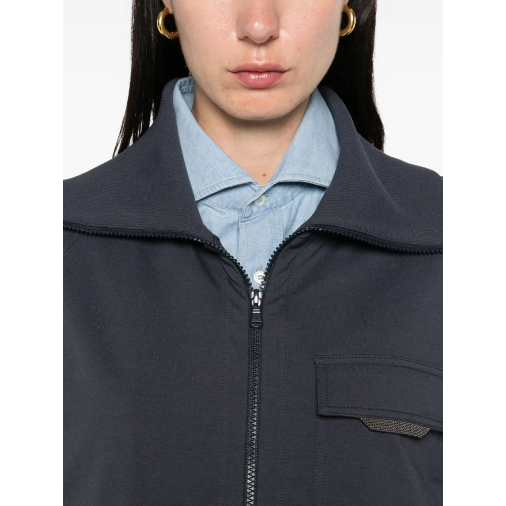 Veste 'Zip-Fastening Patch-Pocket' pour Femmes