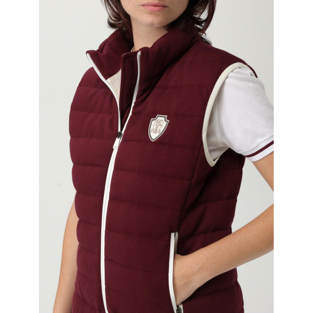 Gilet matelassé 'Quilted Logo-Plaque' pour Femmes