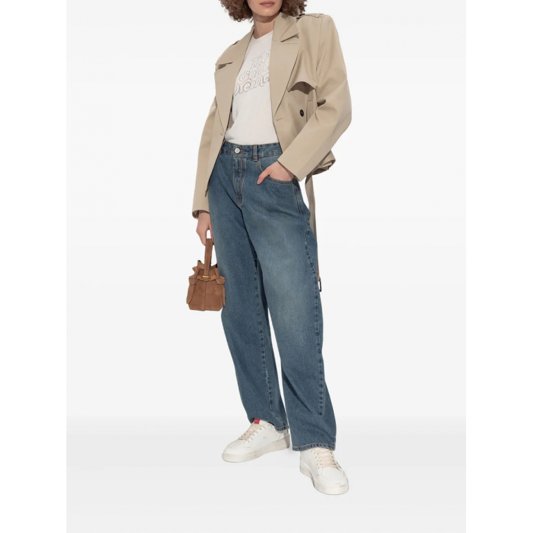 'Star-Embellished Printed' T-Shirt für Damen