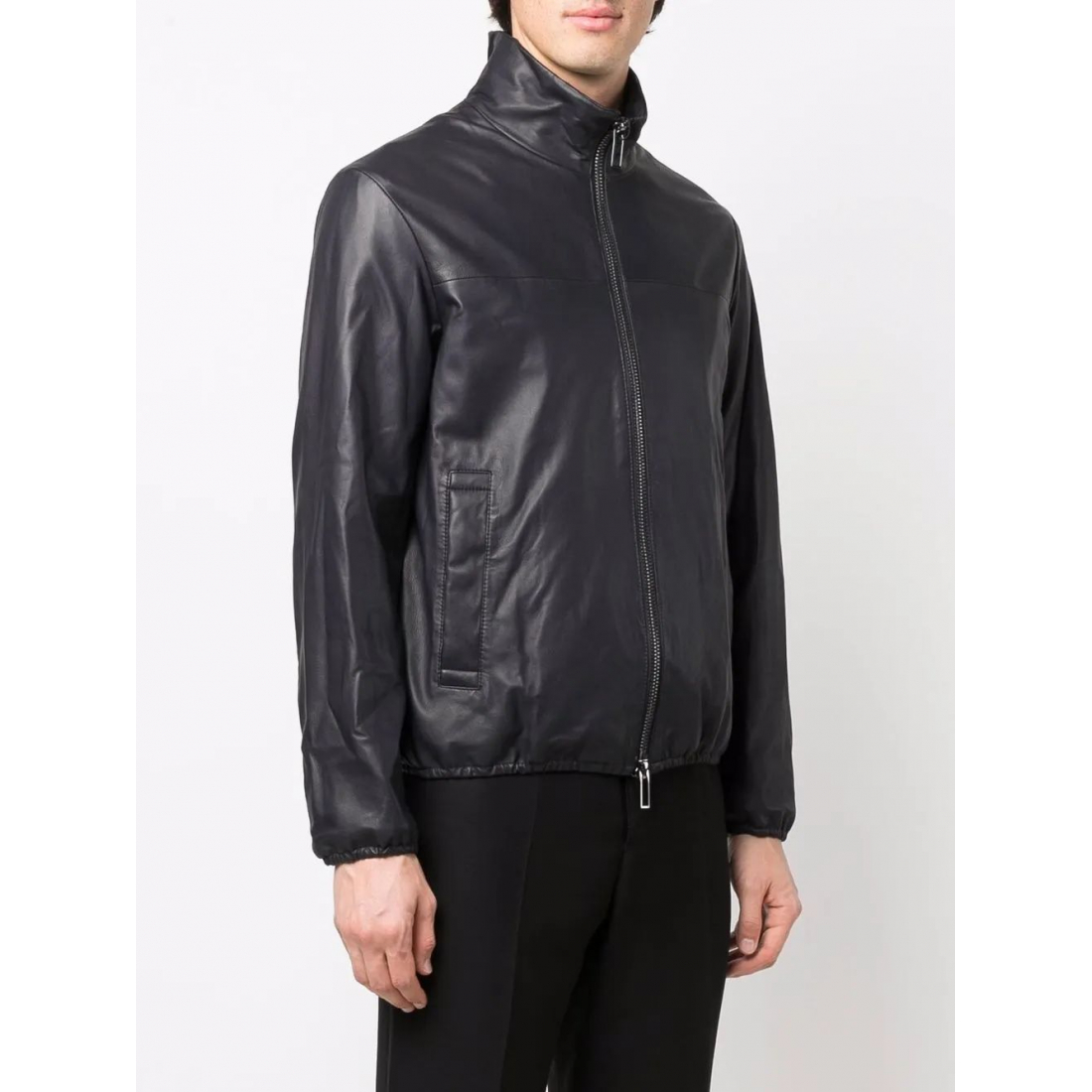 Men's 'Drawstring Hem' Biker Jacket