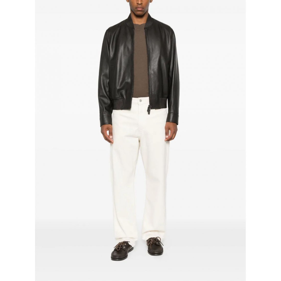 Men's 'Bomber' Leather Jacket