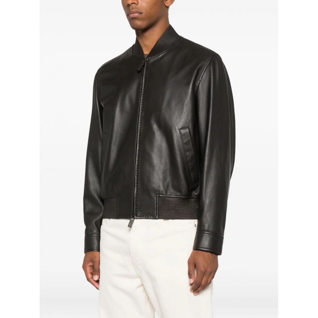 Men's 'Bomber' Leather Jacket