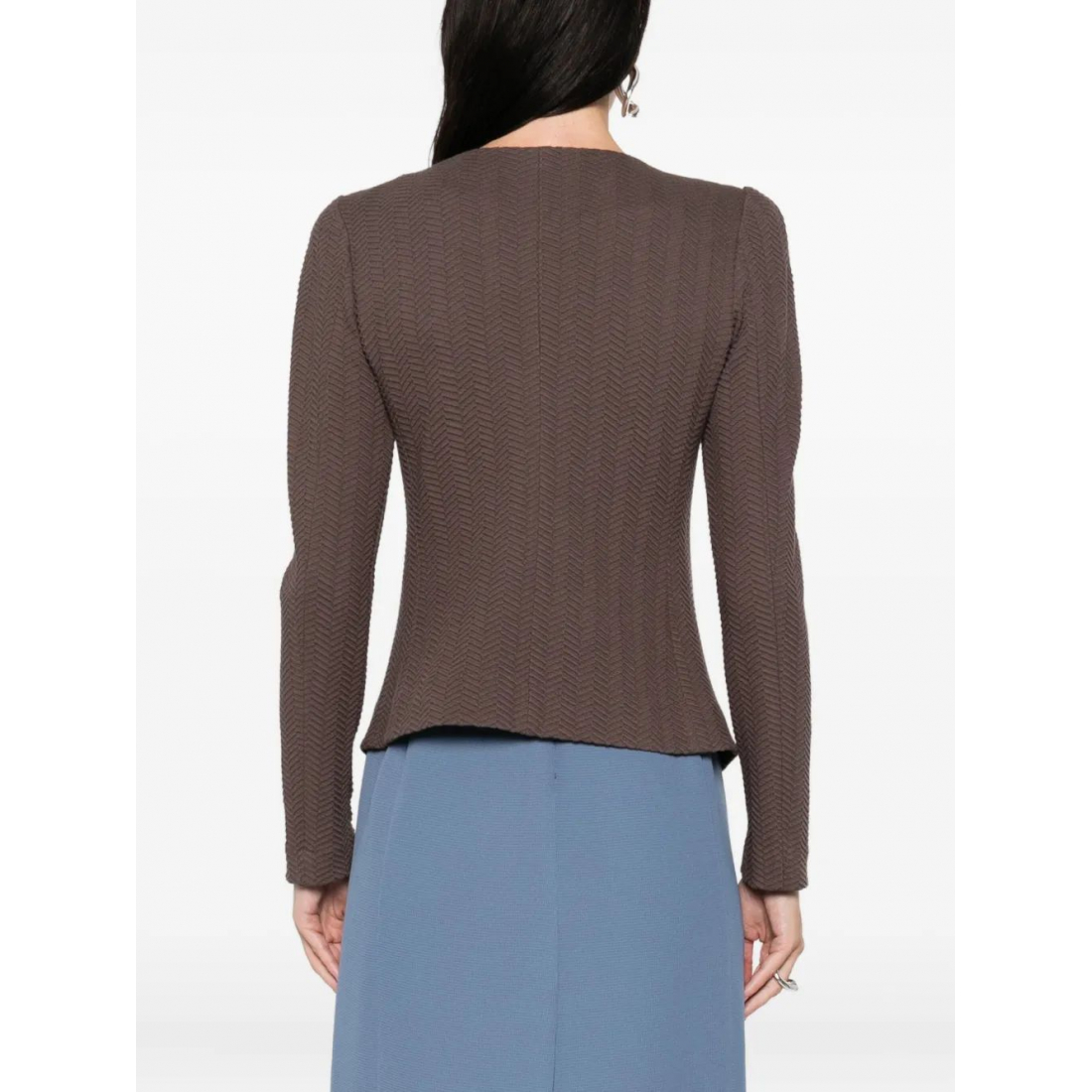 Veste 'Chevron-Pattern Zip-Front' pour Femmes