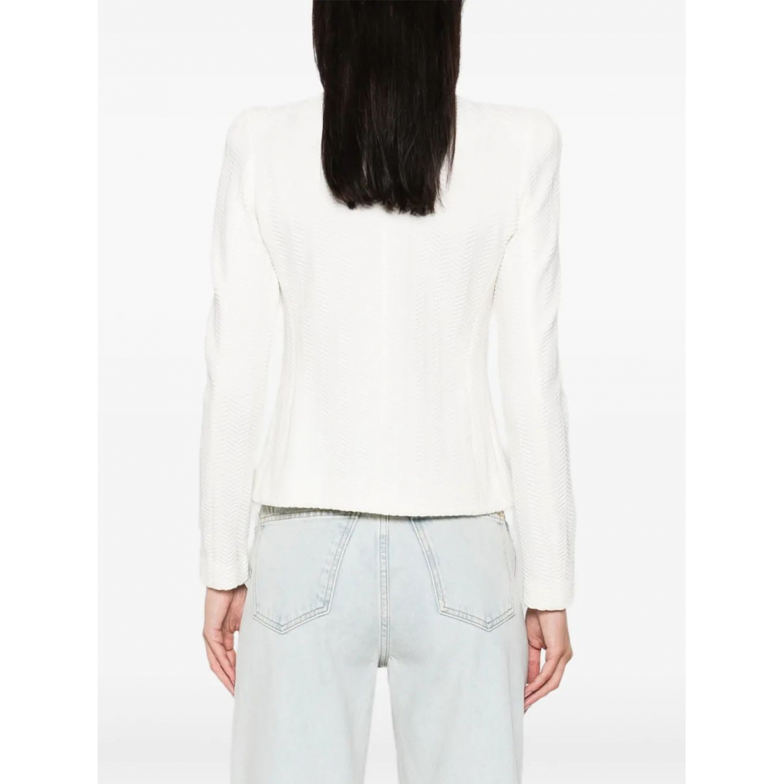 'Herringbone-Pattern Zip-Up' Jacke für Damen