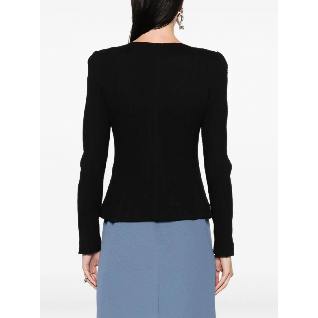 'Chevron-Pattern Zip-Front' Jacke für Damen