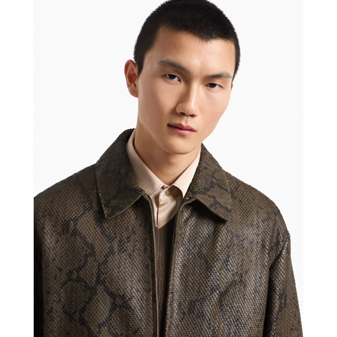 'Python-Print' Lederjacke für Herren