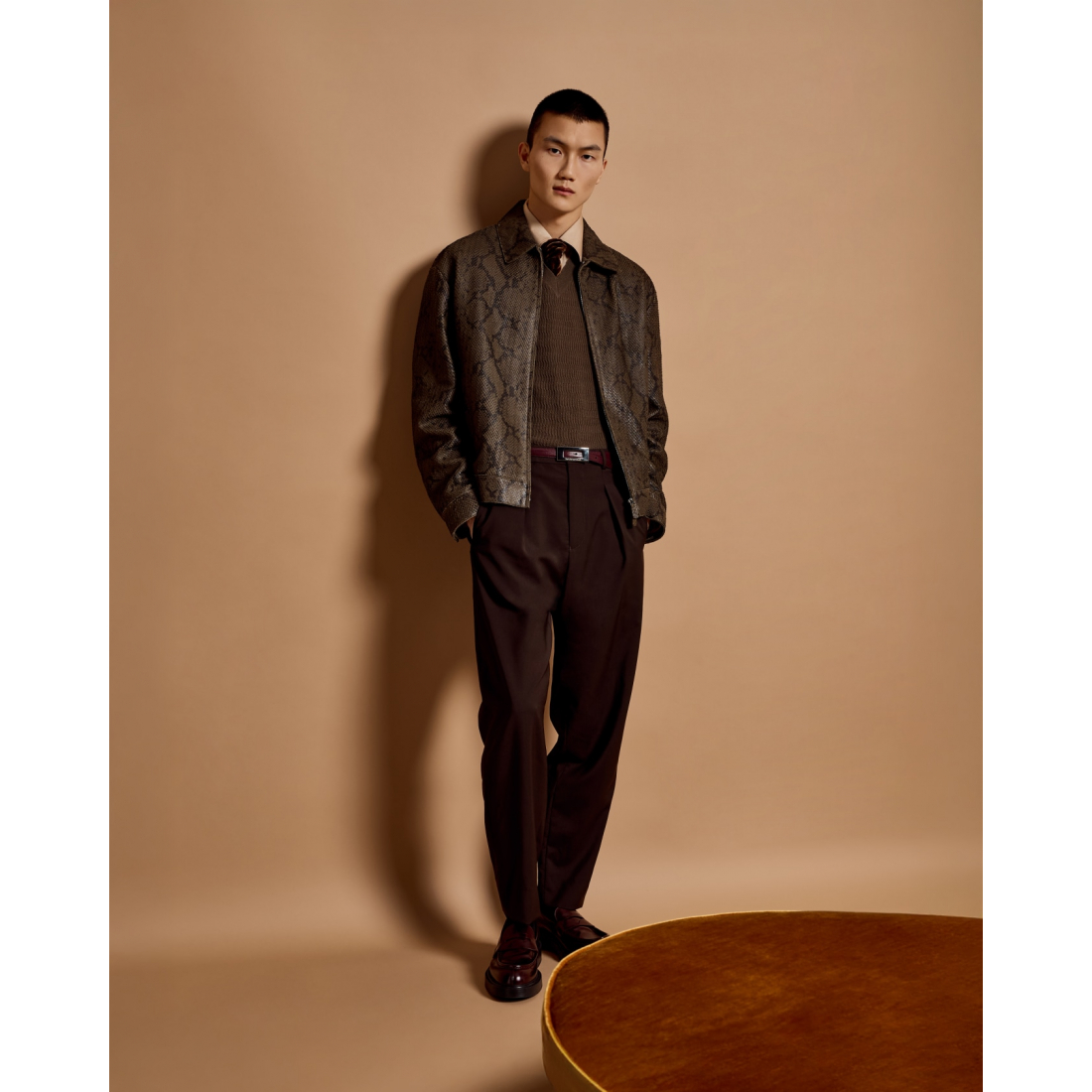 'Python-Print' Lederjacke für Herren