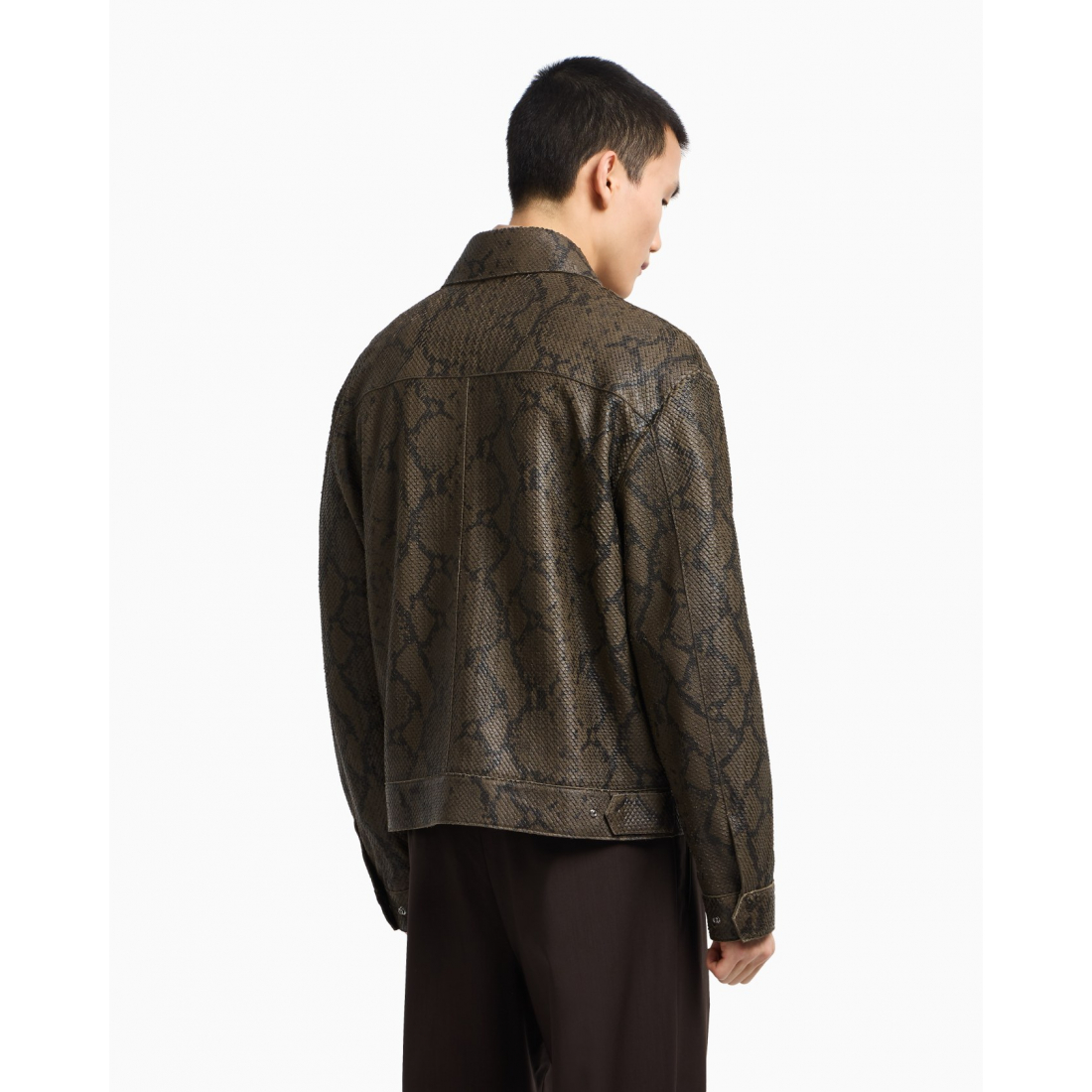 'Python-Print' Lederjacke für Herren