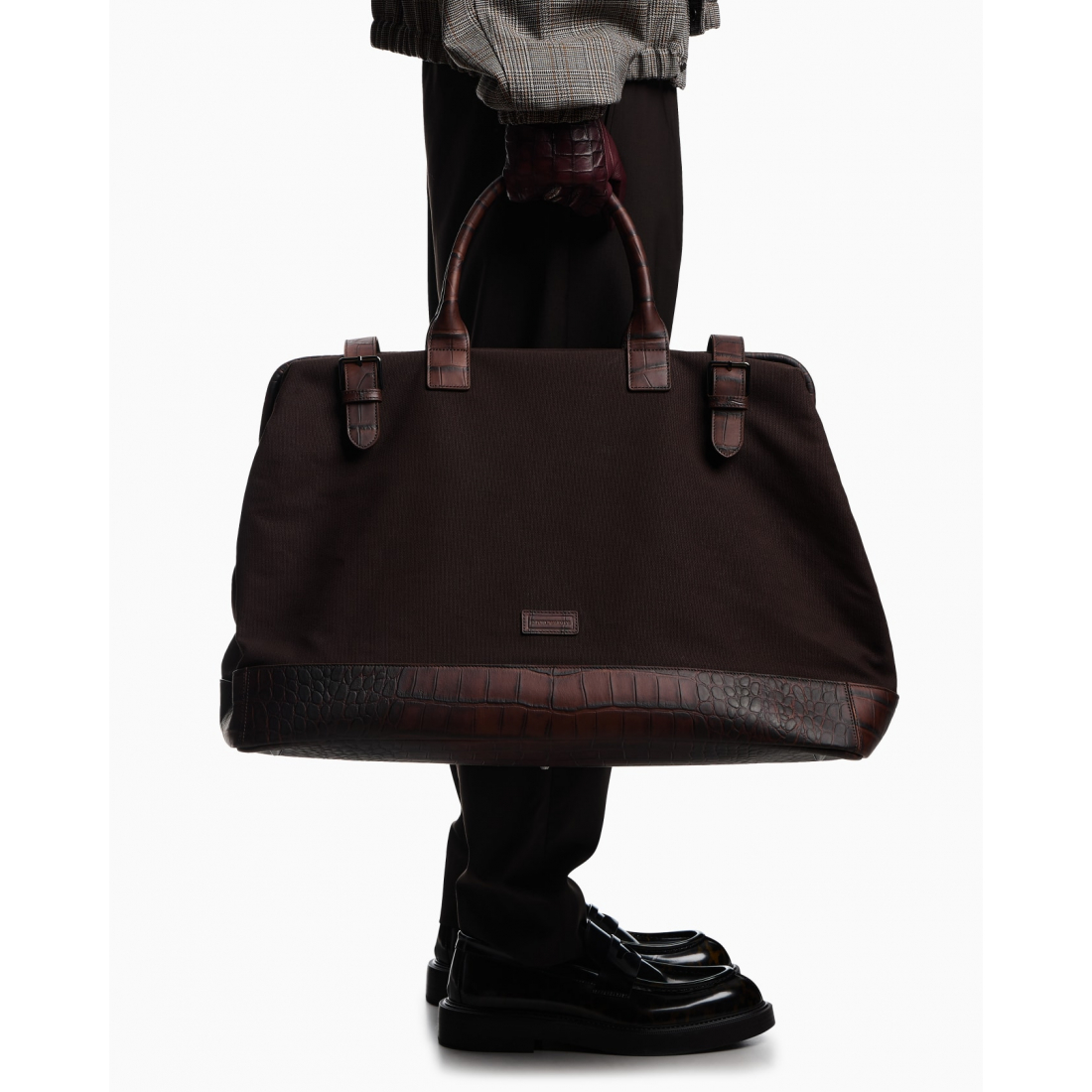Sac de voyage 'Weekend With Crocodile-Embossed' pour Hommes