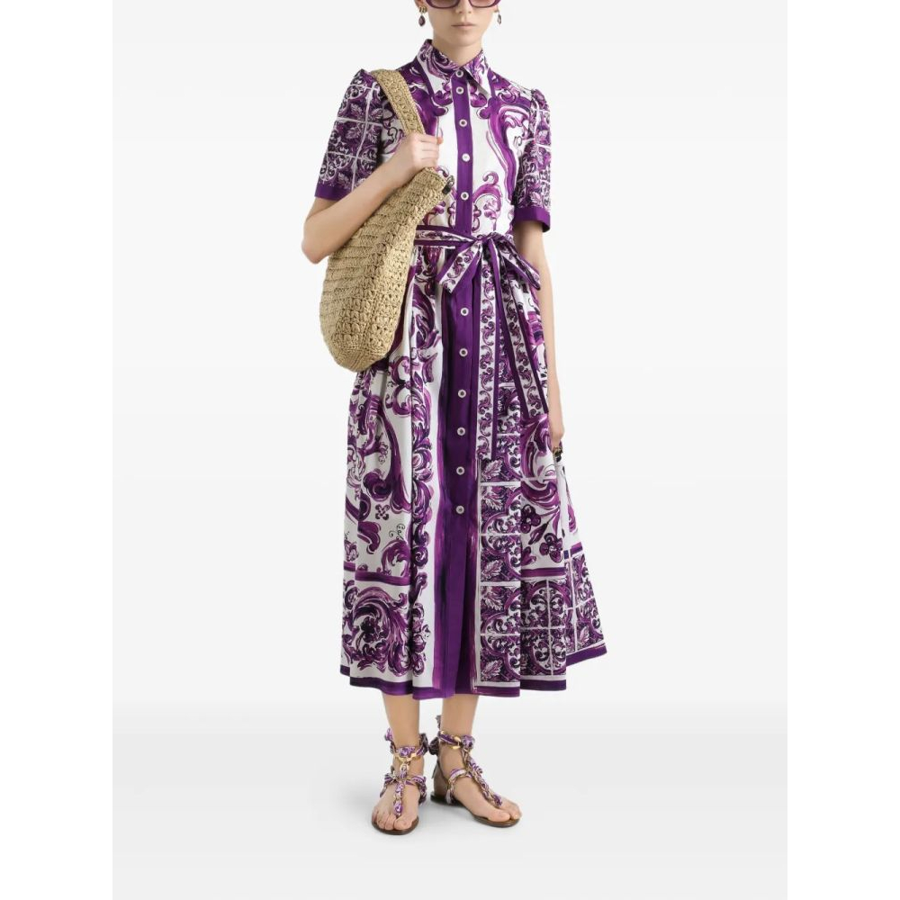 Women's 'Majolica-Print' Midi Dress