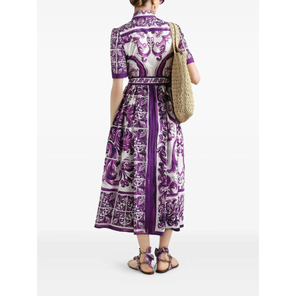 Women's 'Majolica-Print' Midi Dress
