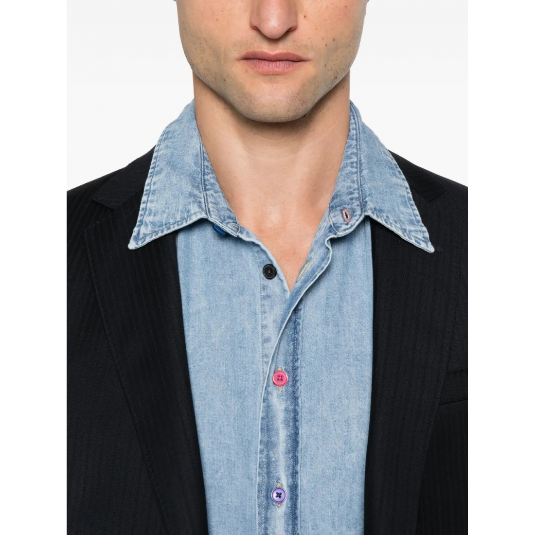 Chemise en Jean 'Press-Stud' pour Hommes