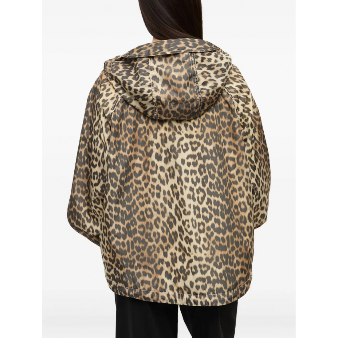Veste de pluie 'Leopard-Print Hooded' pour Femmes