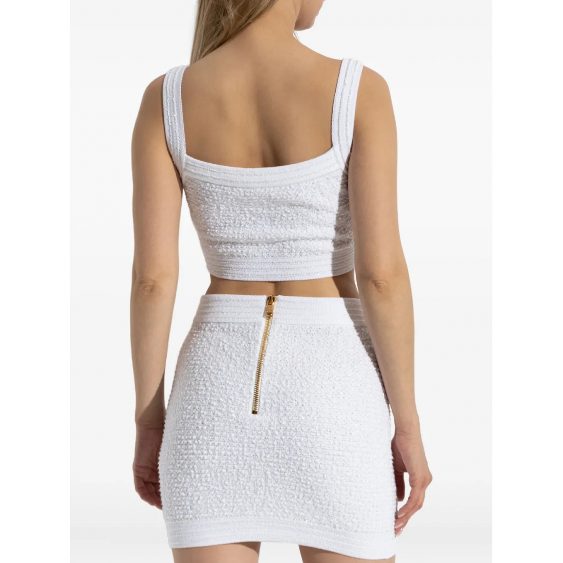 Crop Top 'Button-Embellished' pour Femmes