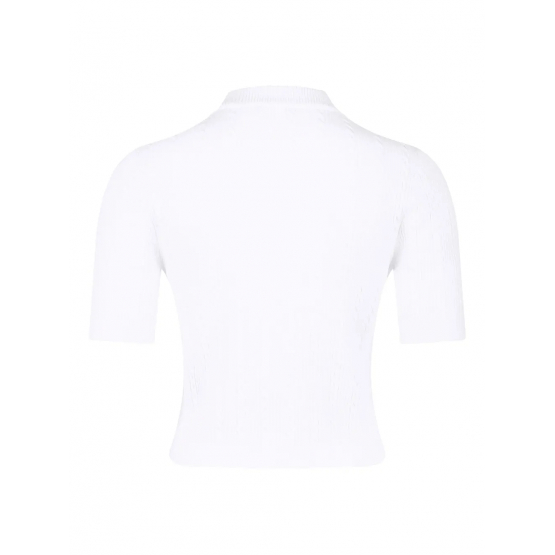 Top à manches courtes 'Ribbed Buttoned' pour Femmes