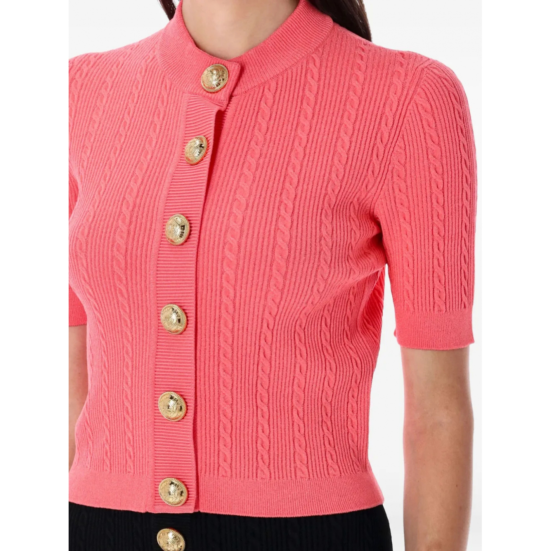 Cardigan 'Cable-Knit Buttoned' pour Femmes